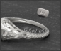 Preview: Diamant Ring, 0,91ct Solitär, 585 Weißgold, Jugendstil Design